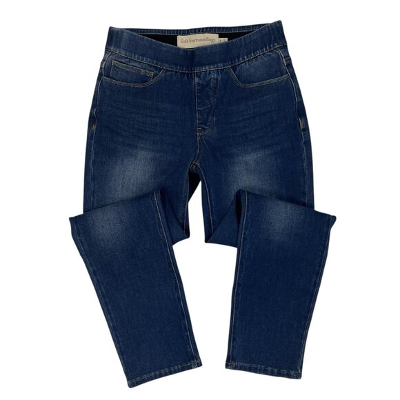 Soft Surroundings Pull On Slim Jeans Size PS Small Petite Jegging Ultimate Denim - Picture 1 of 11
